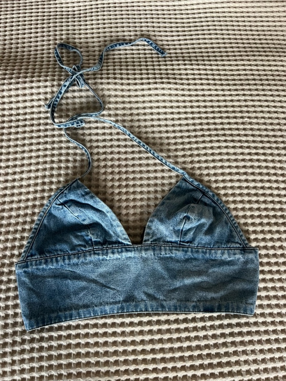 Emma & Sam Light Blue Denim Triangle Bralette